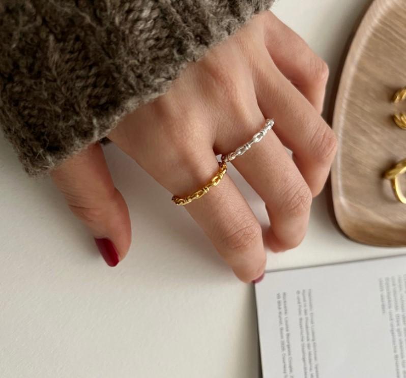 S925 Sterling Silver Threaded Knotted Braided Ring for Women Open -550(45%)