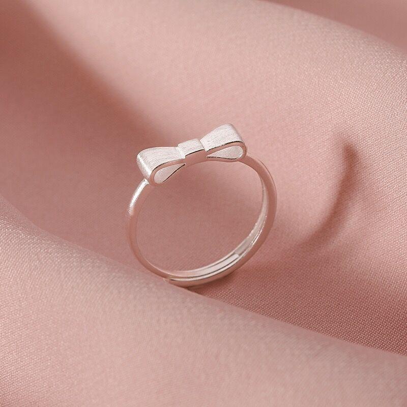 S925 Sterling Silver Girl Bow Ring For Women-541(45%)