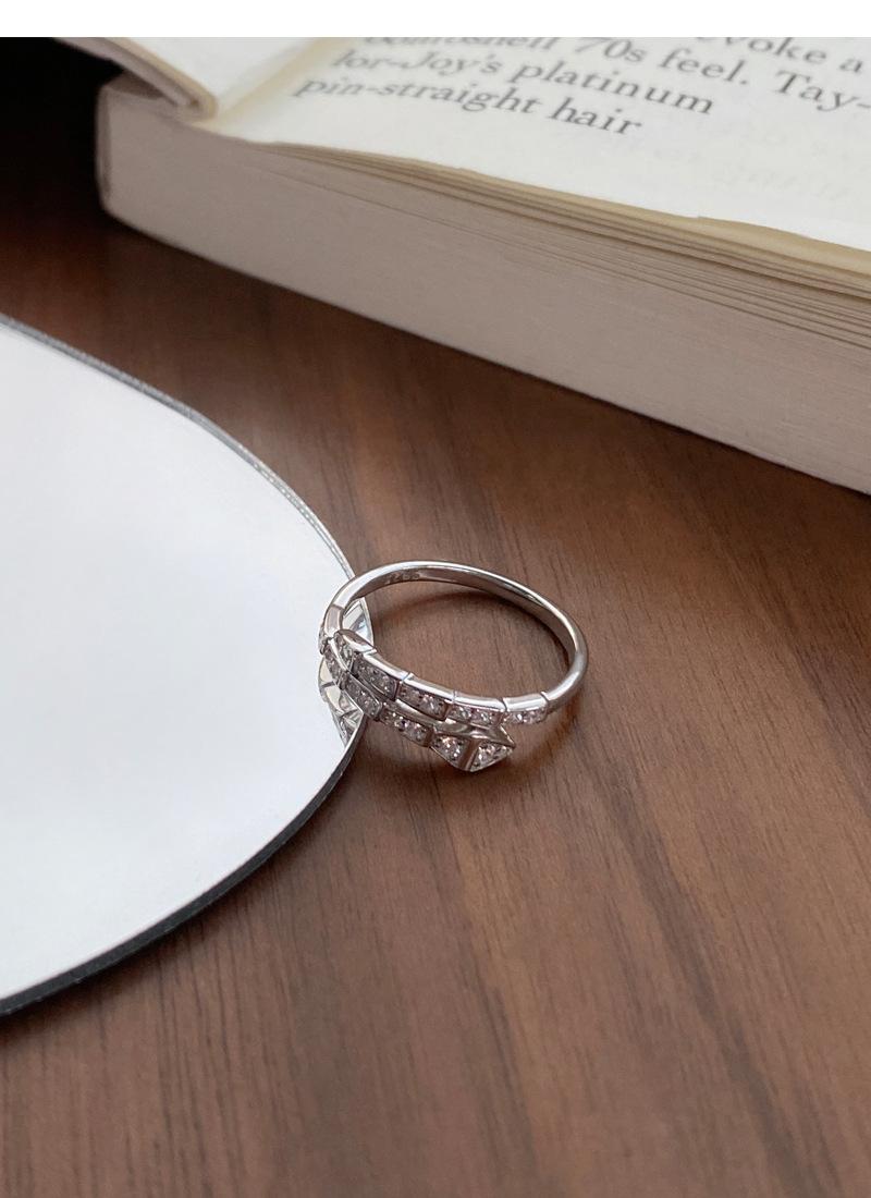 S925 Sterling Silver Snake-Shaped Ring Open Ring For Women -506(45%)