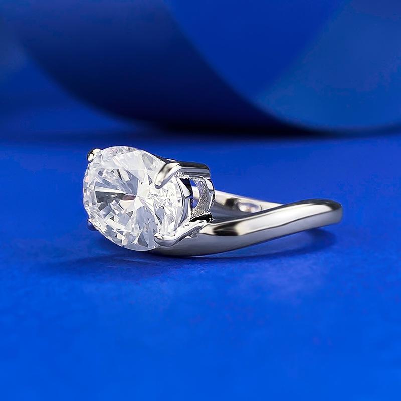 S925 sterling silver oval cut oval high carbon ring 8*10mm 6A cubic zirconia ring fashion jewelry accessory woman girl promise ring-385(35%)