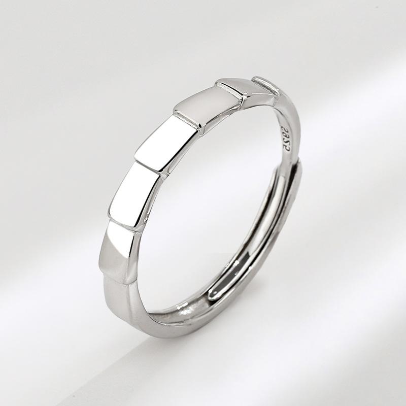 S925 Sterling Silver Simple Couple Ring-531 weddingring(45%)
