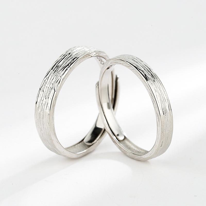 S925 Sterling Silver Couple Rings Pair Ring - 558 weddingring(45%)
