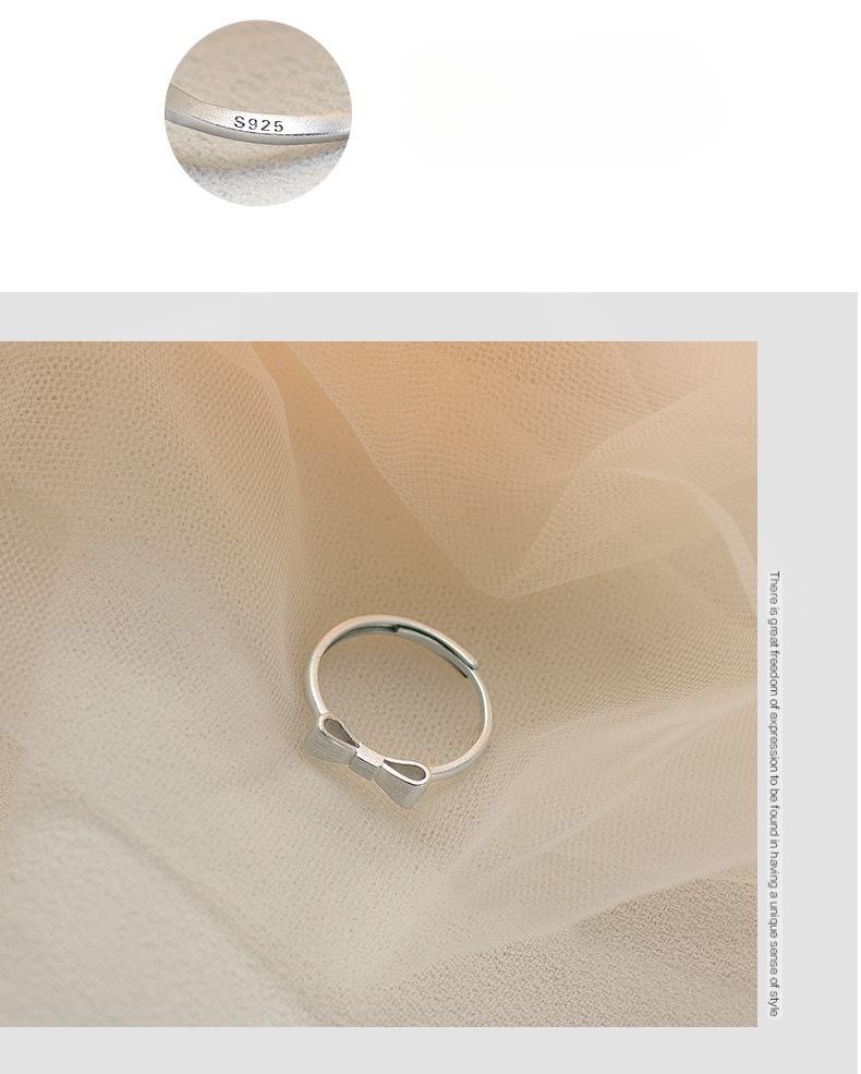 S925 Sterling Silver Girl Bow Ring For Women-541(45%)