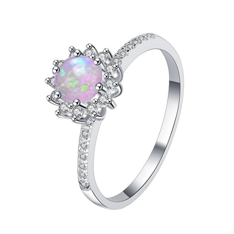 S925 Sterling Silver Opal Stone Ring-355(35%)