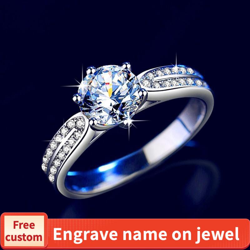 S925 Sterling Silver Star Queen Ring Synthetic Moissanite Ring fashion jewelry accessory woman girl promise ring-179(35%)