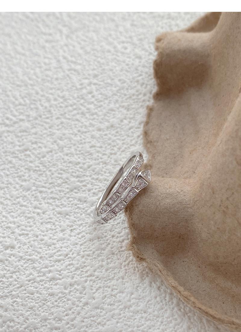 S925 Sterling Silver Snake-Shaped Ring Open Ring For Women -506(45%)