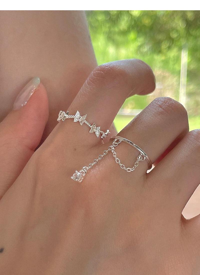 S925 Sterling Silver Three-Dimensional Butterfly Ring Women - 492(45%)