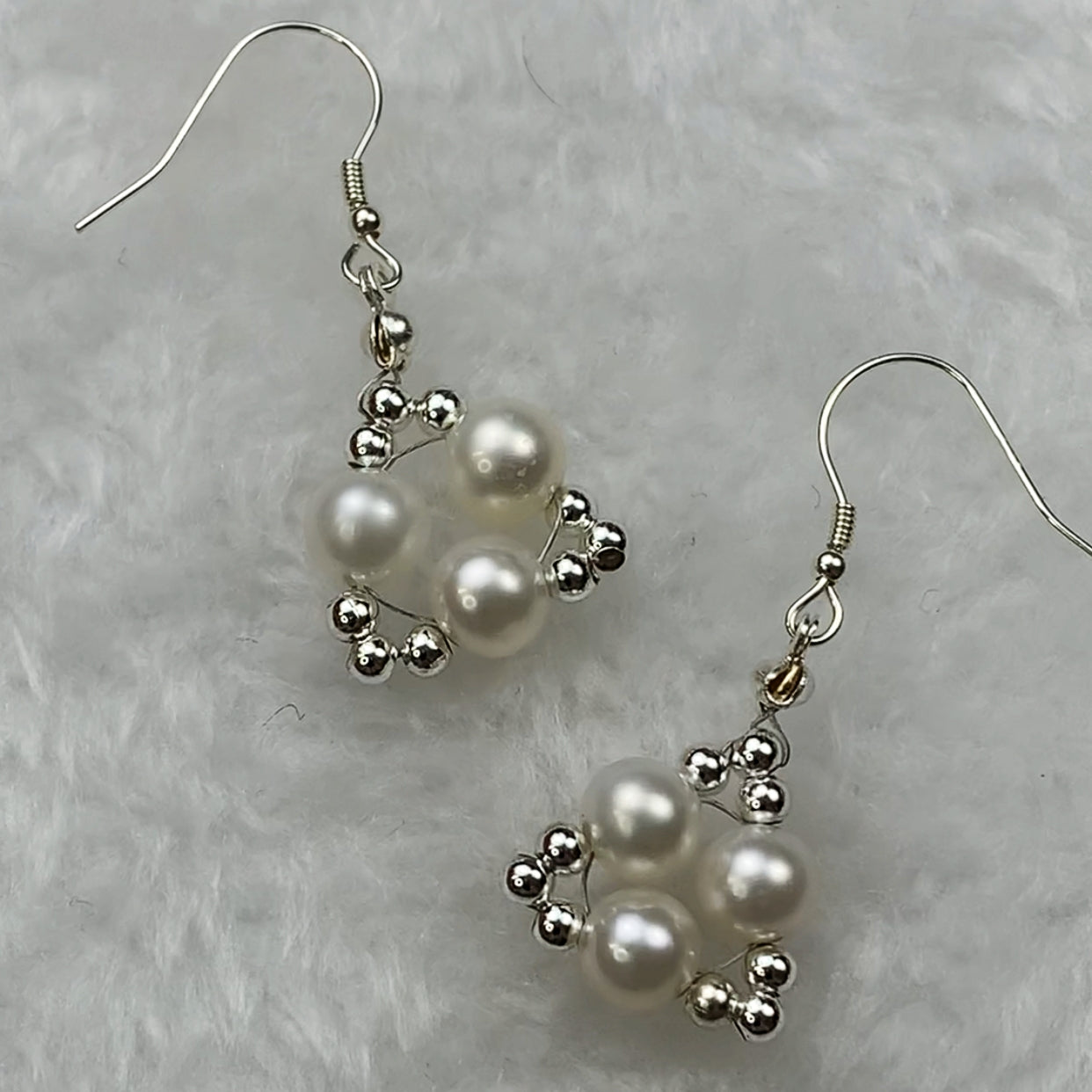 28. Pearl Triangle earrings