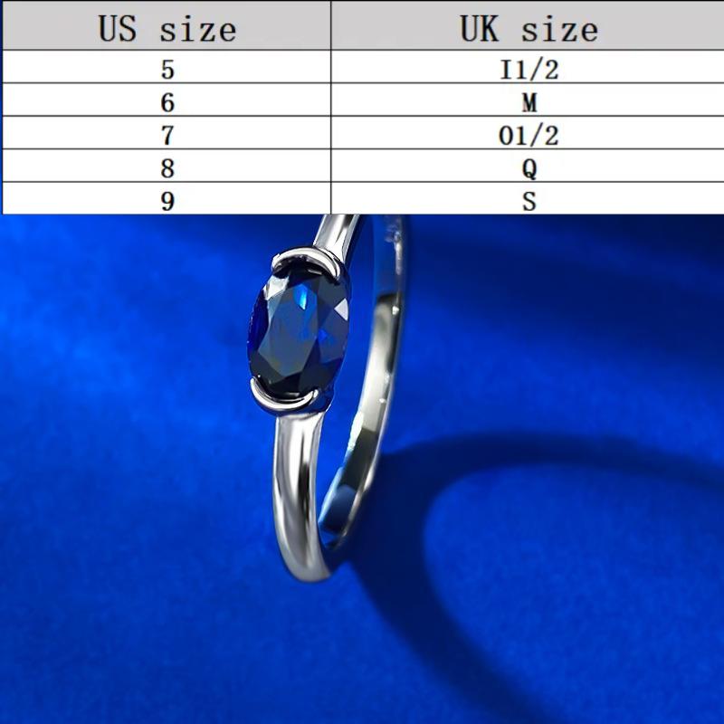 S925 Sterling Silver Red/Blue/White Oval Cut Oval Ring 4*6mm 6A Cubic Zirconia Ring-265(35%)