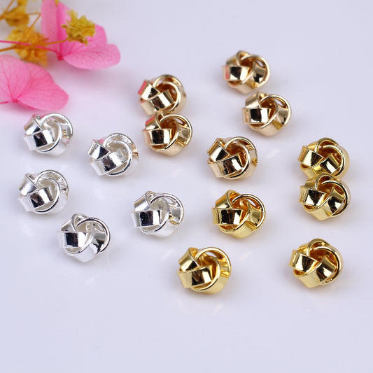 Knitted Flower Hollow Copper Beads For Jewelry DIY，Covered by 14/18K Real Gold Or Silver