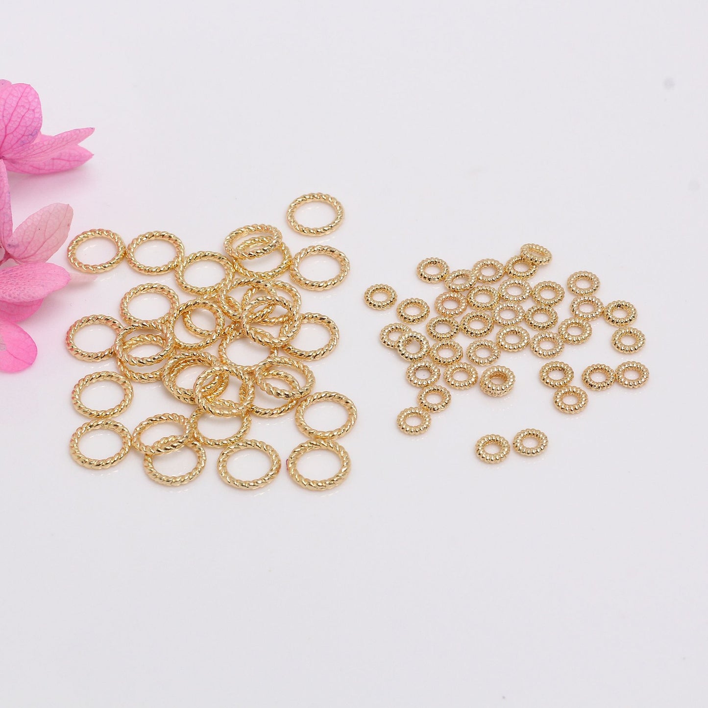 Twist Closed Loop For Jewelry DIY, Covered By 14/18K Real Gold Or Silver