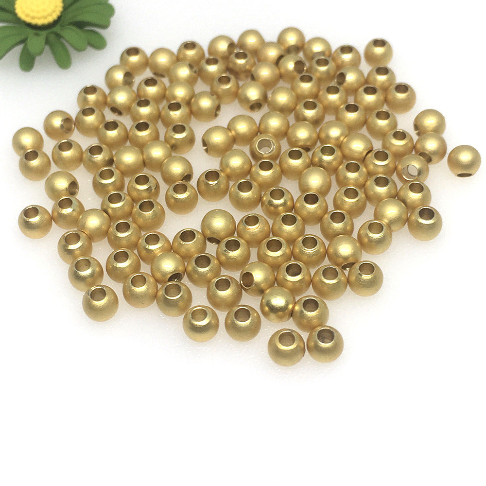 Ancient Gold Solid Copper Beads For Jewelry DIY，Covered by Real Gold