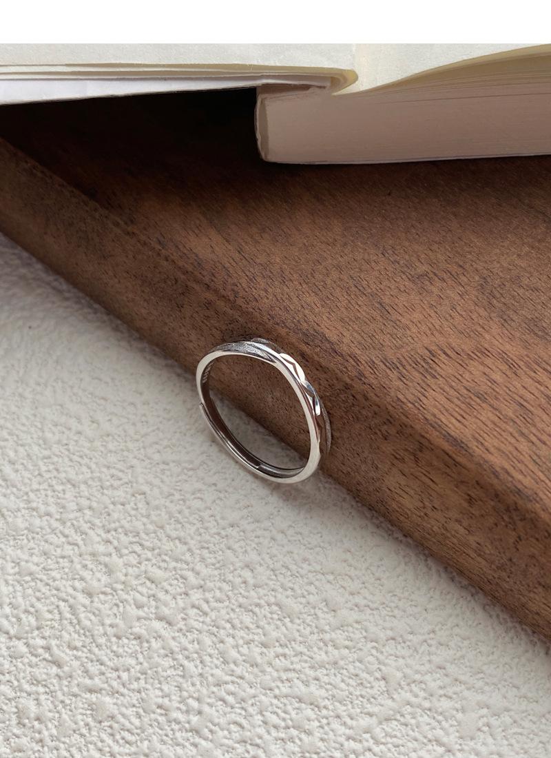 S925 Sterling Silver Niche Simple Matte Unisex Couple Rings Personality Fashion Light Luxury Pair Rings -630 jewellery  with  meaning(45%)