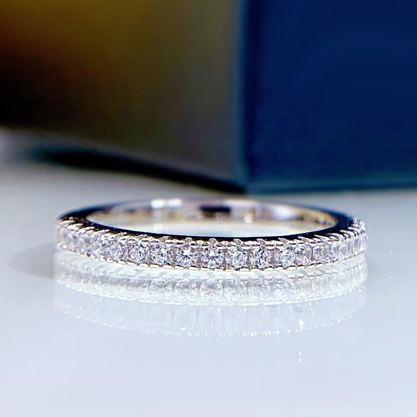 S925 Sterling Silver Full Ring 6A Cubic Zirconia Ring fashion jewelry accessory woman girl promise ring-130(35%)