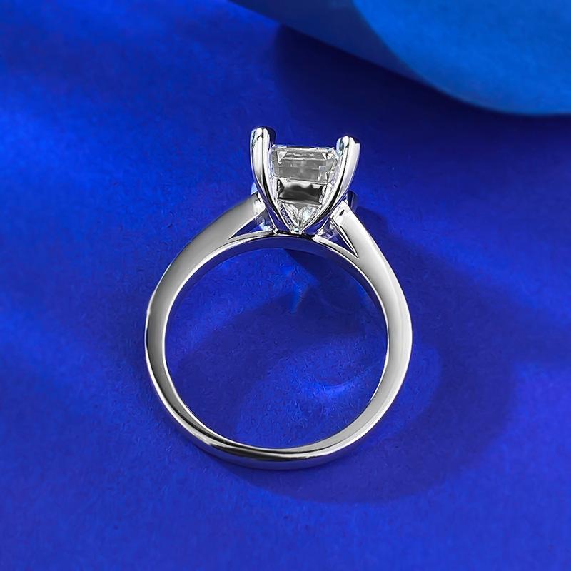 S925 Sterling Silver Grandma Cut Square Ring 7*10mm 6A Cubic Zirconia Ring fashion jewelry accessory woman girl promise ring Springtok-295(35%)