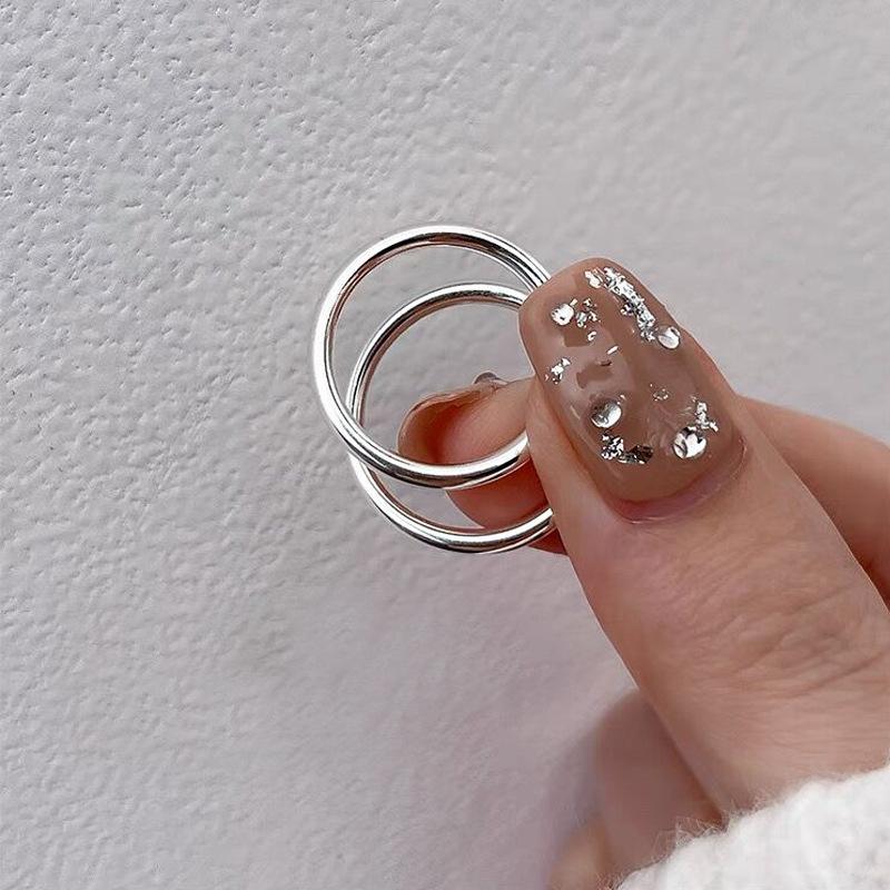 S925 Sterling Silver Simple Minimalist Open Ring for Women - 527(45%)