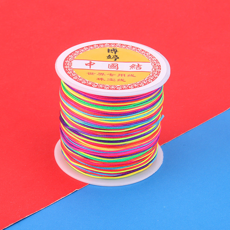 Polyamide Woven Thread，Used for DIY Jewelry（The diameter is 0.8mm/One roll is about 50 meters）