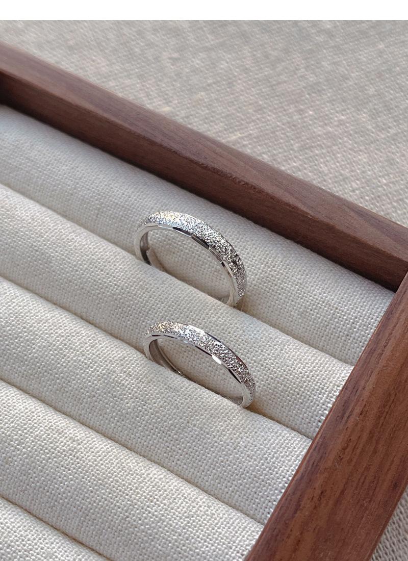 S925 Sterling Silver Couple Rings Plain Matte Open Ring -525 weddingring(45%)