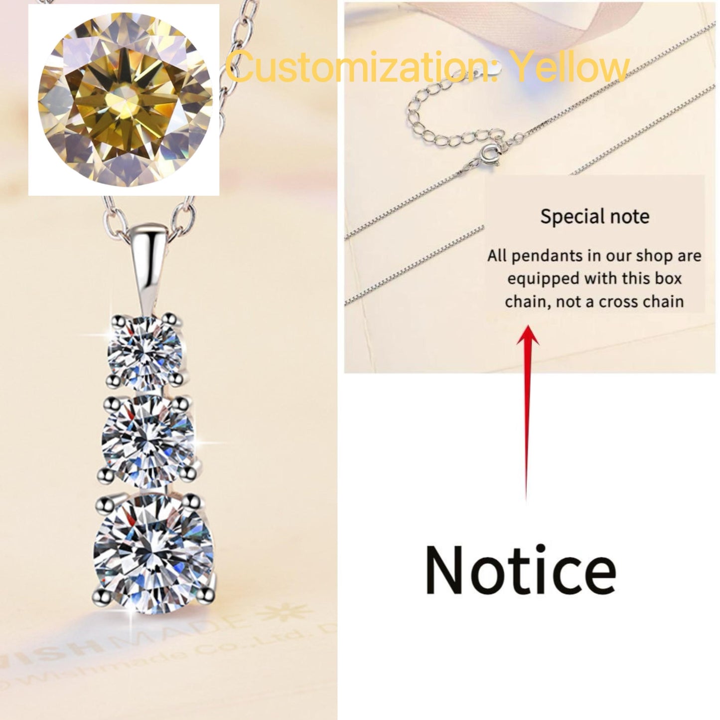 S925 Sterling Silver Triple Necklace Synthetic Moissanite Necklace birthday gift silver jewelry minimalist necklace pendant necklace-327(35%)