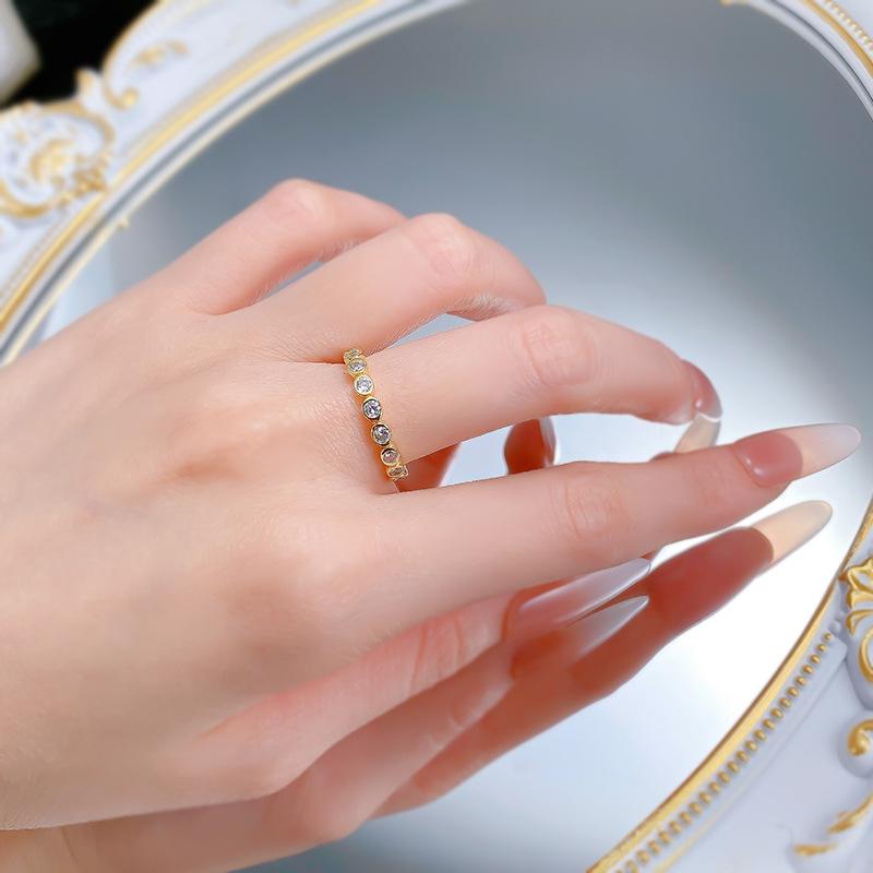 S925 Sterling Silver Pigeon Egg Band 6A Cubic Zirconia Ring jewellery-128(45%)