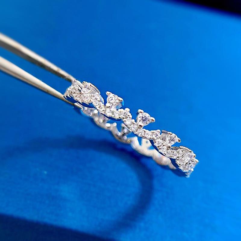 S925 Sterling Silver Lace Ring 6A Cubic Zirconia Ring fashion jewelry accessory woman girl promise ring-411(35%)