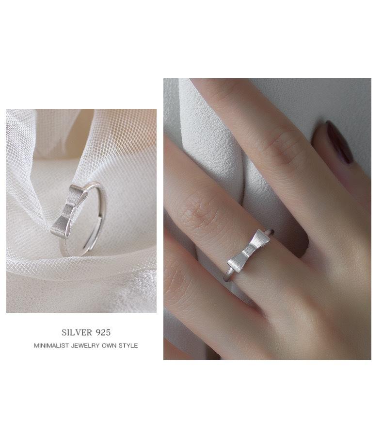 S925 Sterling Silver Girl Bow Ring For Women-541(45%)