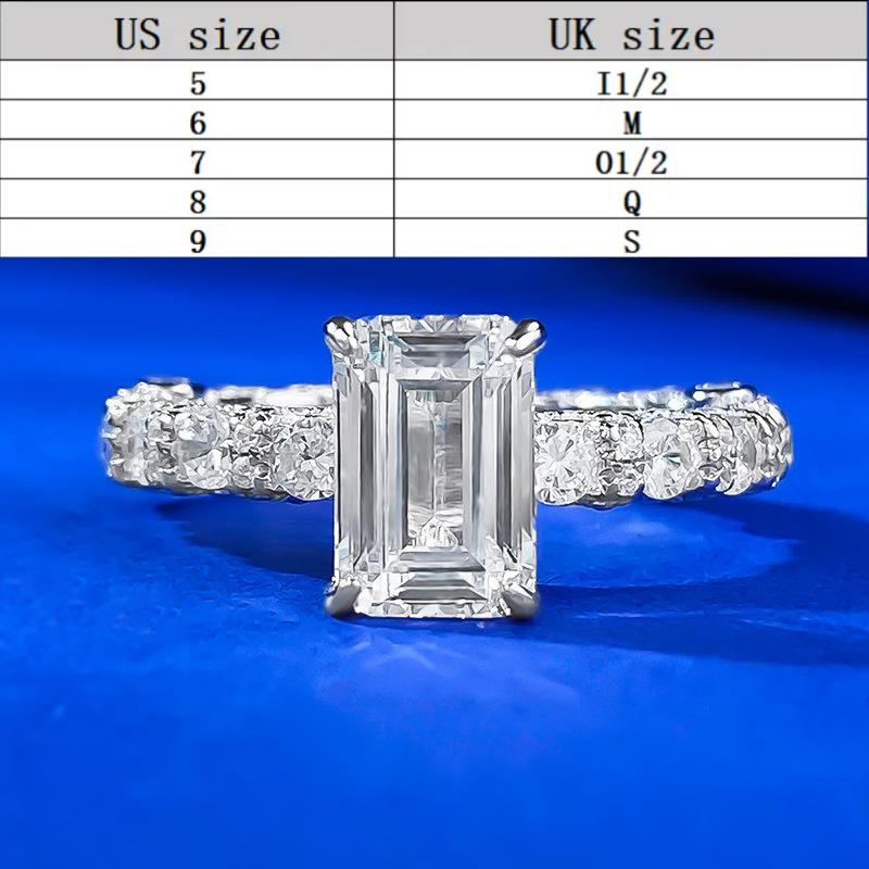 S925 Sterling Silver Grandma Cut Rock Sugar Ring 6*9mm 6A Cubic Zirconia Ring-368(35%)