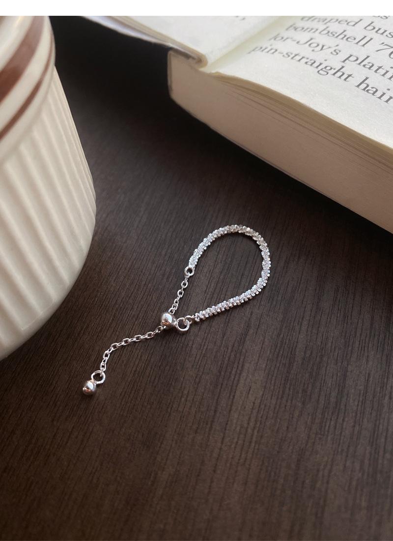 S925 Sterling Silver Sparkling Plain Band Stackable Ring for Women - 504(45%)