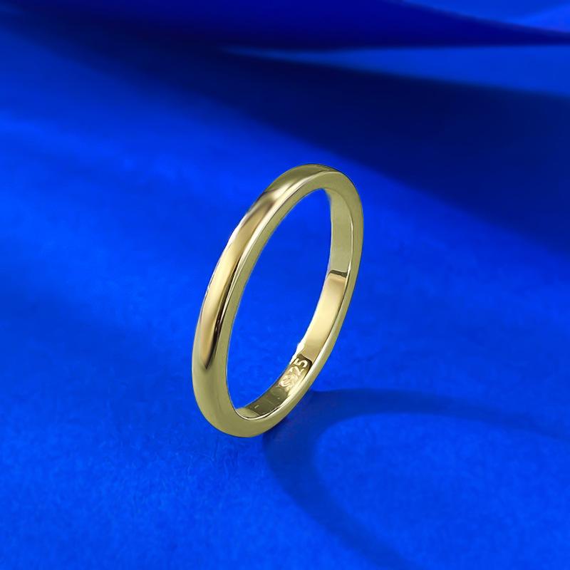 S925 Sterling Silver Smooth Surface Plain Band Ring - 579(35%)