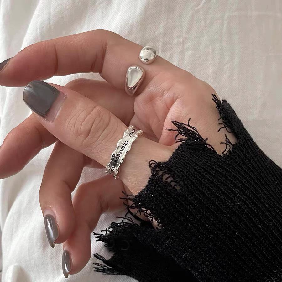 S925 Sterling Silver Articulated French Ring Open Ring -509(45%)