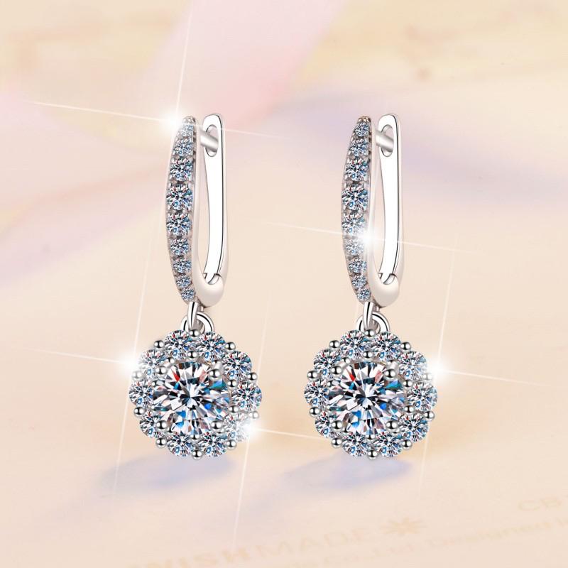 NO11-1. S925 Sterling Silver Earrings Round Earrings