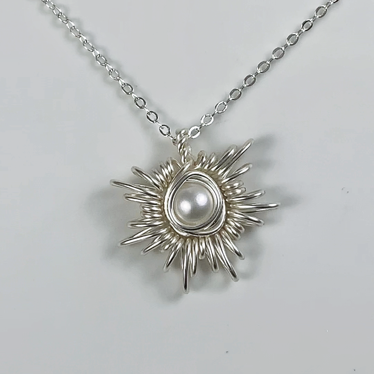 102.  Original Hand-made Sun Pearl Necklace