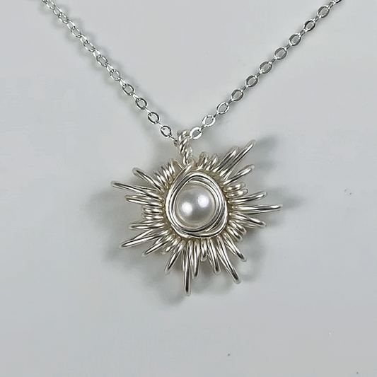 102.  Original Hand-made Sun Pearl Necklace