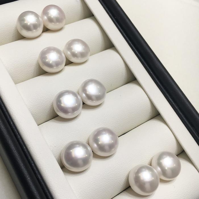 44. Nature Pearl S925 Silver Earrings /High light Slightly blemished natural freshwater pearl freshwater pearl real pearl natural pearls