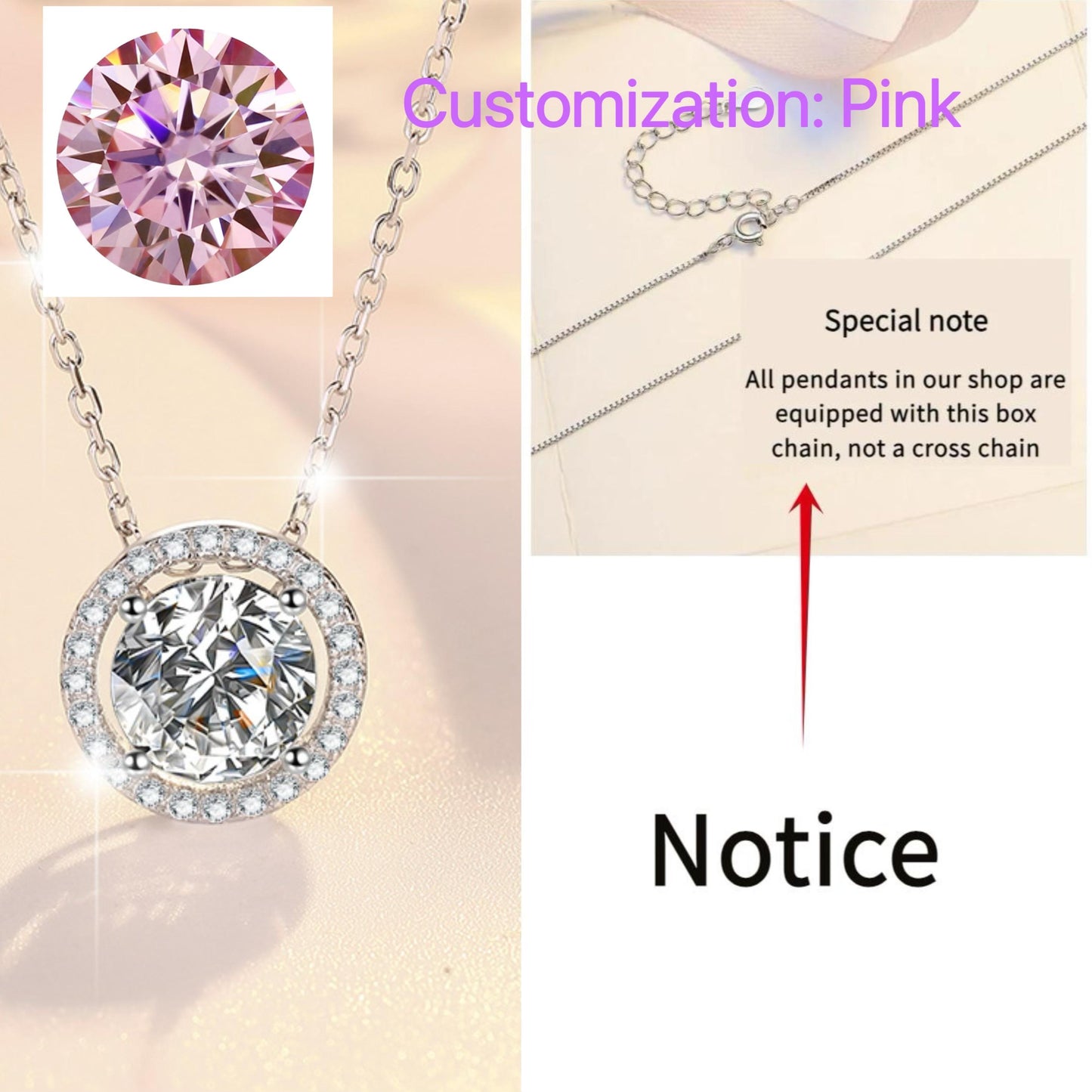 S925 Sterling Silver Synthetic Moissanite Halo Pendant birthday gift silver jewelry minimalist necklace pendant necklace-319(35%)