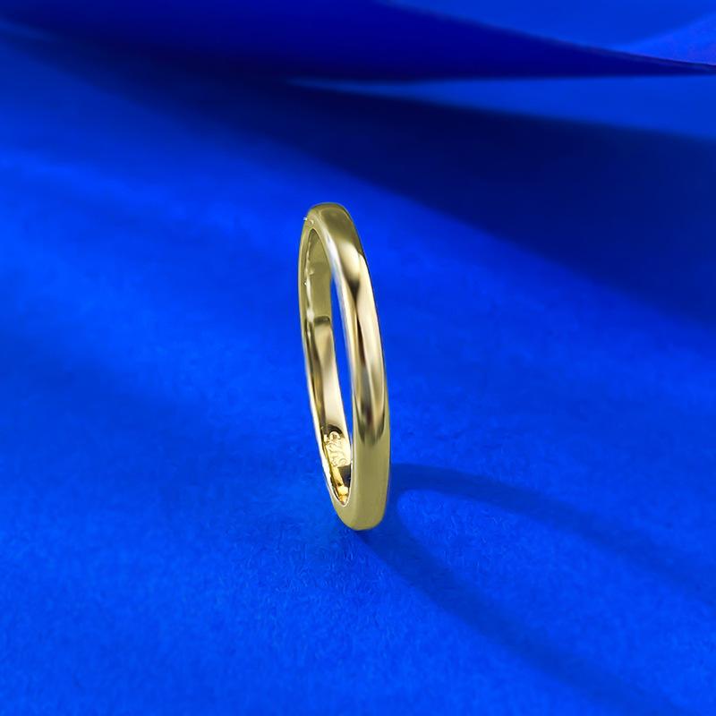 S925 Sterling Silver Smooth Surface Plain Band Ring - 579(35%)