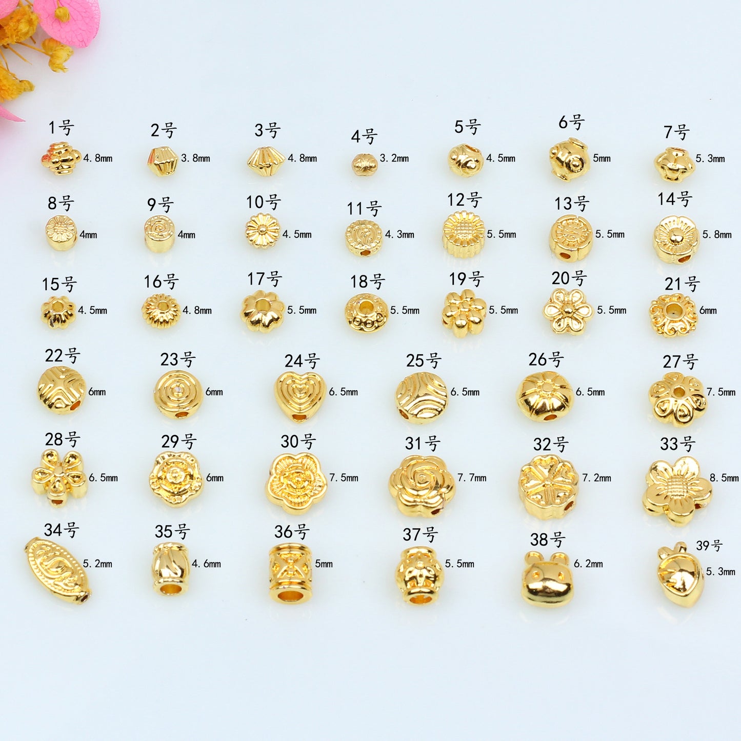 Round Receptacle Alloy Septum Plate For Jewelry DIY，10 pcs, Covered by 14/18K Real Gold Or Silver