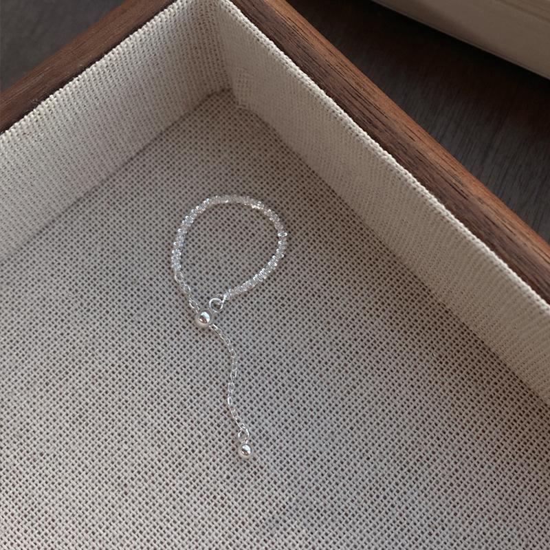 S925 Sterling Silver Sparkling Plain Band Stackable Ring for Women - 504(45%)