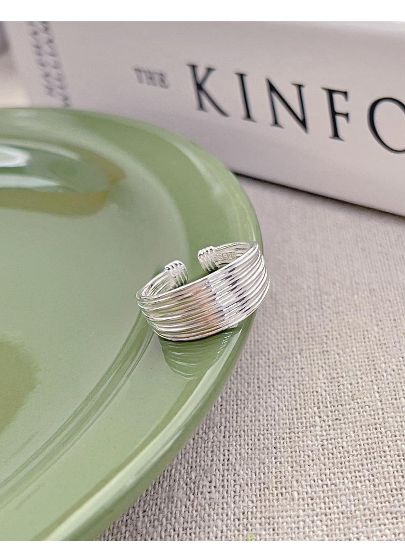 S925 Sterling Silver Multi-layer Ring Women's Open Ring-529(45%)
