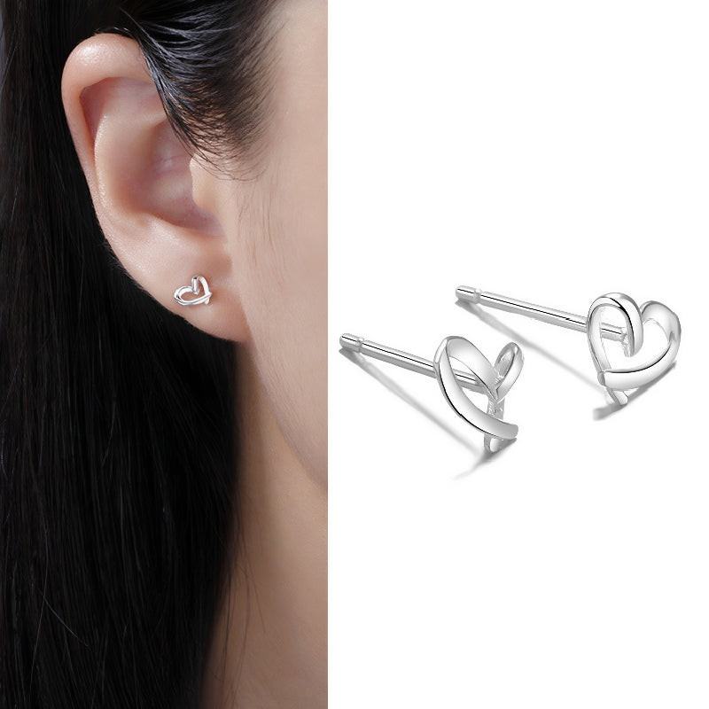 S999 Full Silver Ear Stud, Nourishing Ear Piercing, Prevent Allergies(A pair)