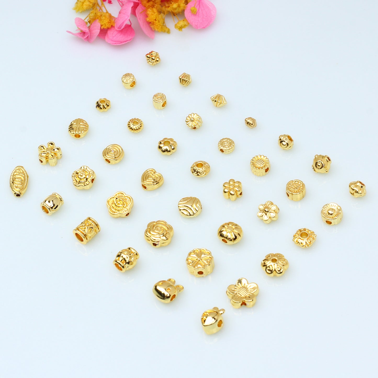 Round Receptacle Alloy Septum Plate For Jewelry DIY，10 pcs, Covered by 14/18K Real Gold Or Silver