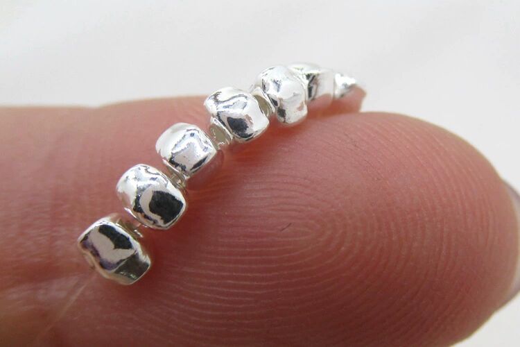 S925 Sterling Silver Triangle Bead for Jewelry Making(Style 1/Price of 2pcs)