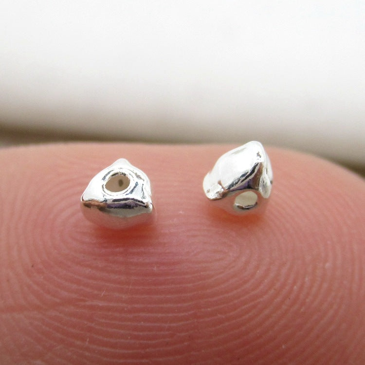 S925 Sterling Silver Triangle Bead for Jewelry Making(Style 1/Price of 2pcs)