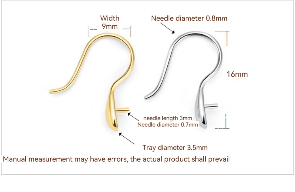 High Heels Empty Bracket Of Ear Hook For Jewelry DIY(1 pair, With no bead)