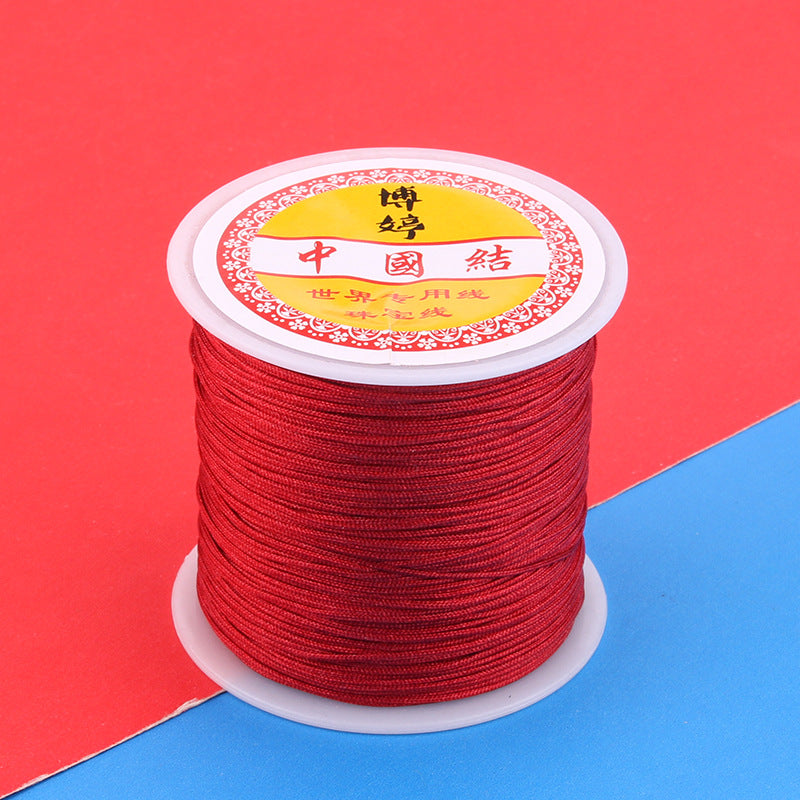 Polyamide Woven Thread，Used for DIY Jewelry（The diameter is 0.8mm/One roll is about 50 meters）