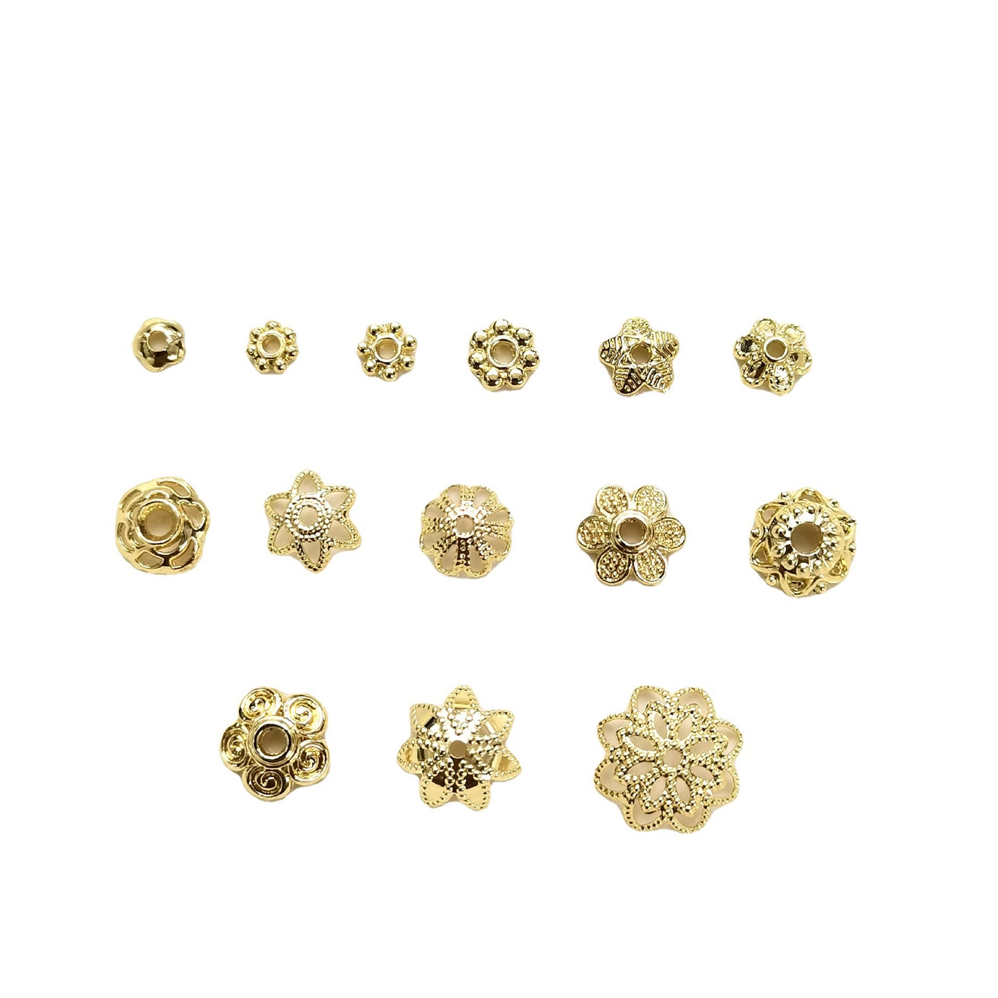 Snowflake Shaped Alloy Septum Spacer For Jewelry DIY，Covered By 14/18K Real Gold Or Silver