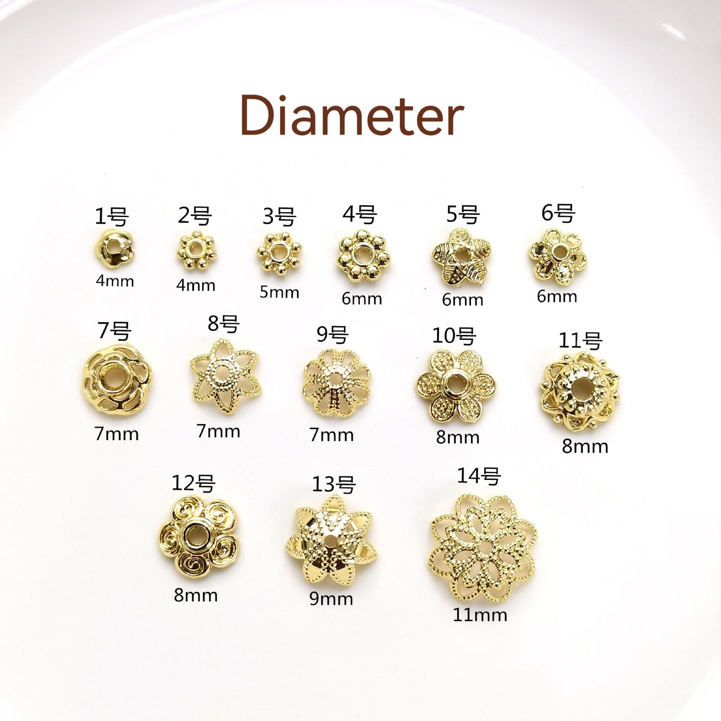 Snowflake Shaped Alloy Septum Spacer For Jewelry DIY，Covered By 14/18K Real Gold Or Silver