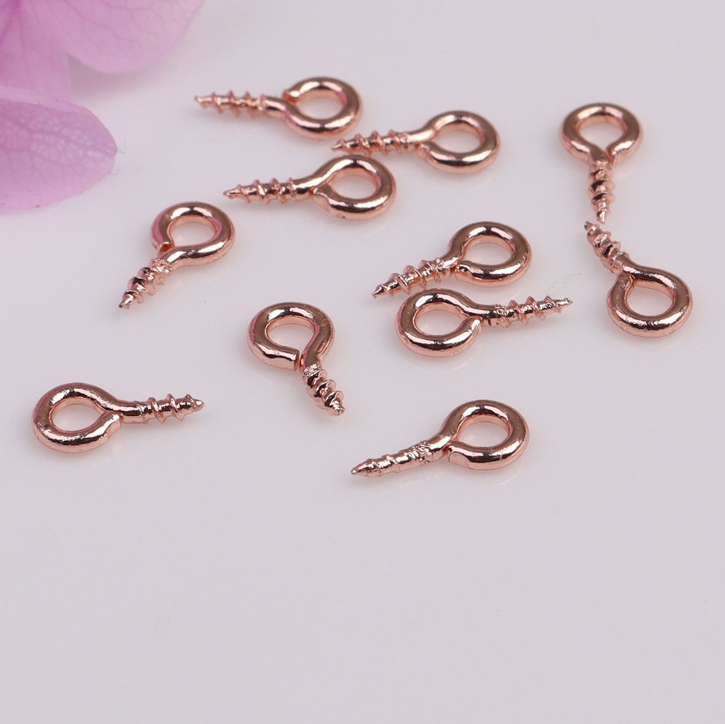 9-shaped Screw Copper Pendant Ring For Jewelry DIY，Covered By 14/18K Real Gold Or Silver