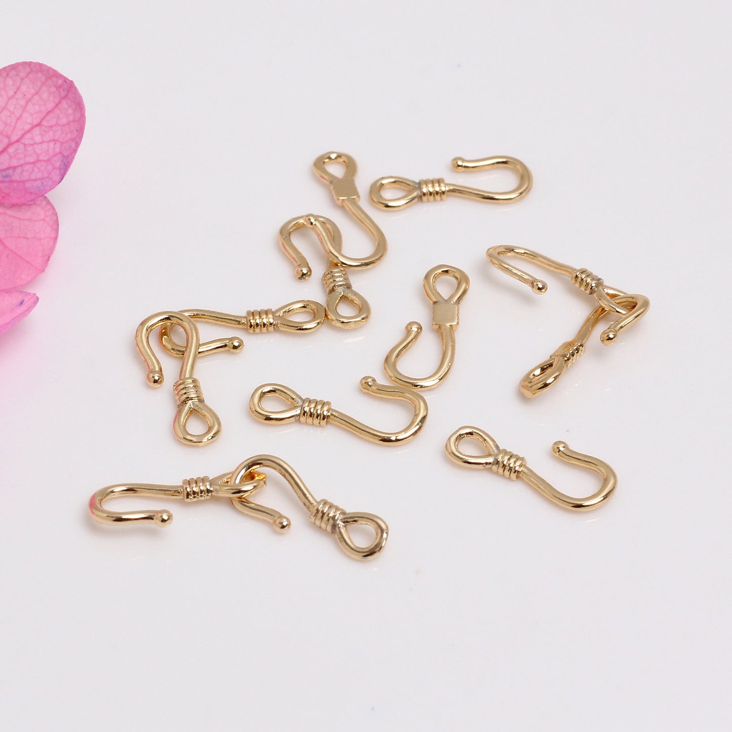 8-shaped Hook Clasp For Jewelry DIY，Covered By 14/18K Real Gold Or Silver