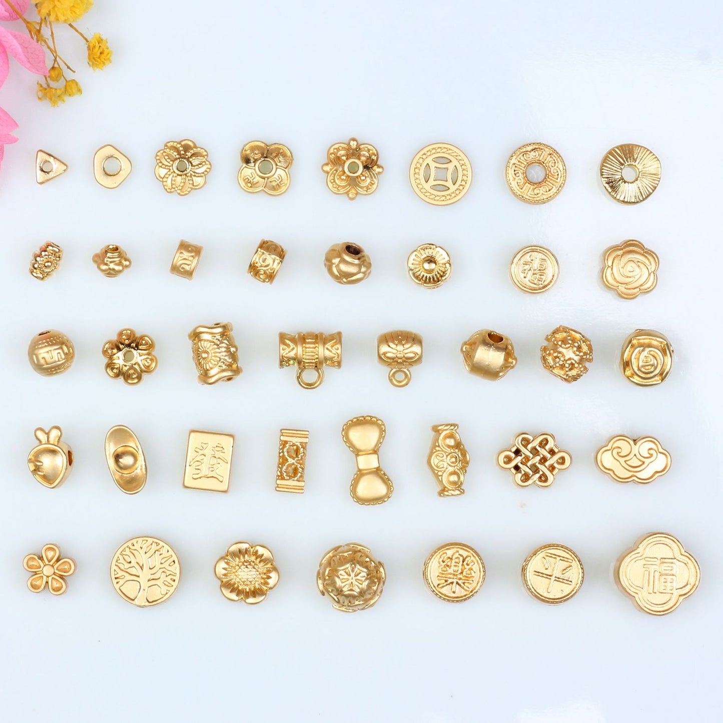 Ancient Gold Receptacle Alloy Sheet For Jewelry DIY，Covered By 14/18K Real Gold Or Silver